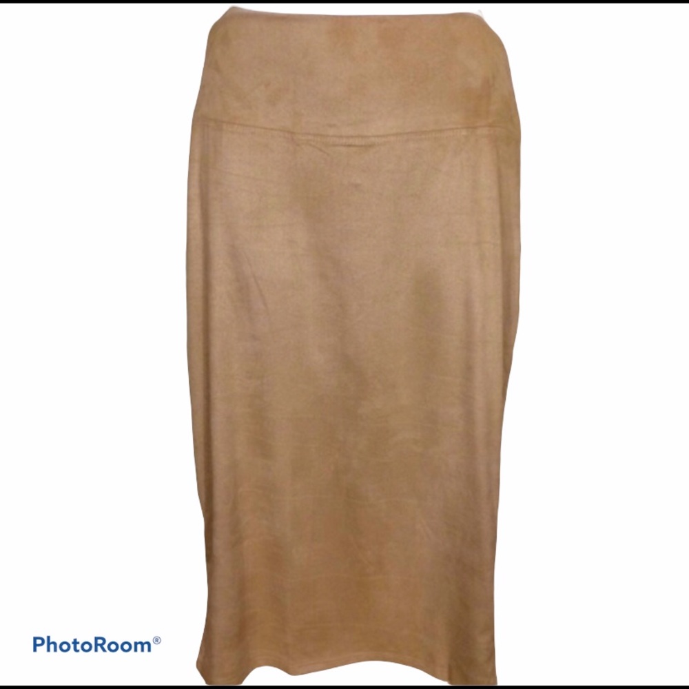 Derek Heart Faux Suede Cappuccino Pencil Skirt